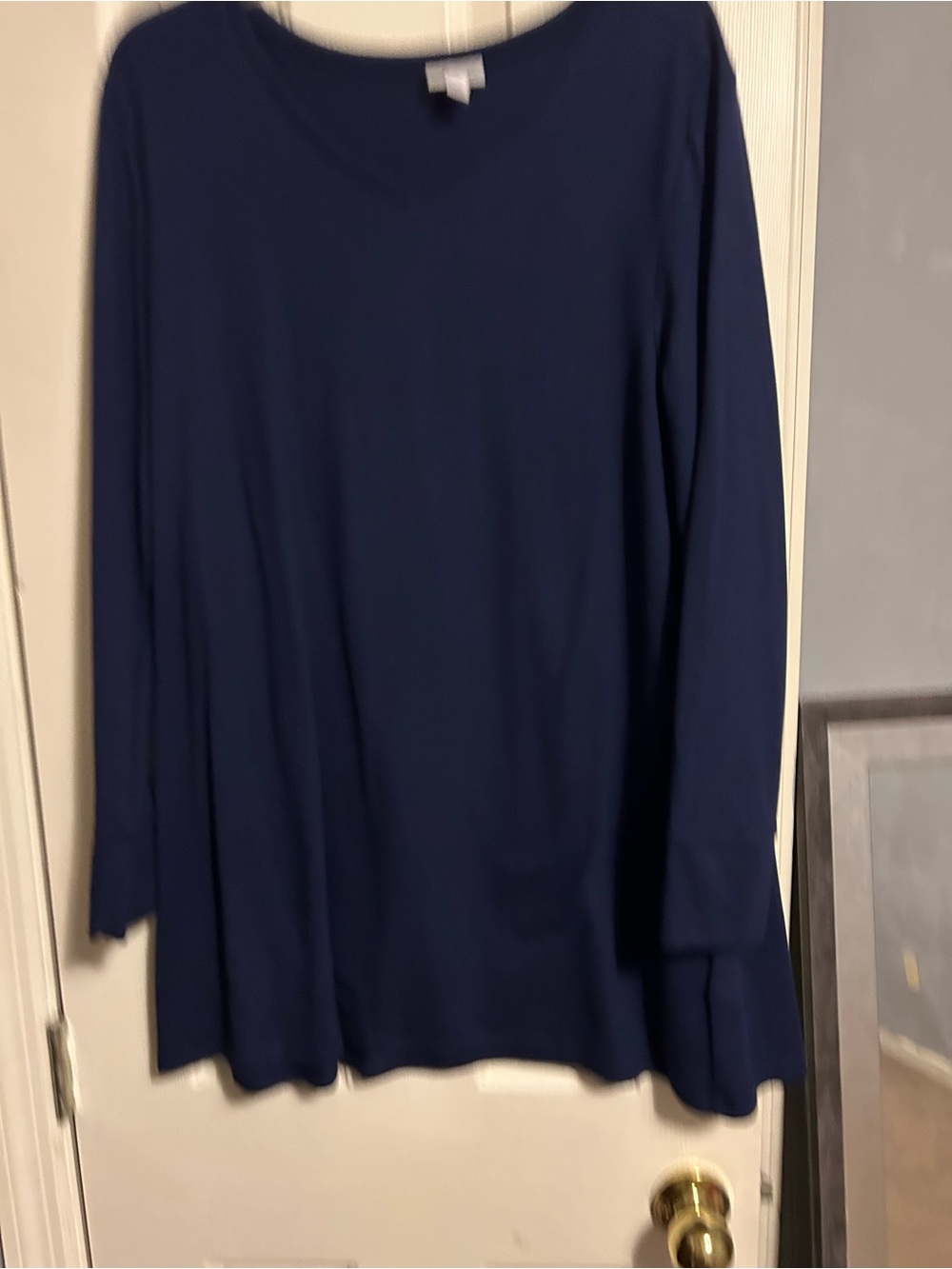LuLaRoe Navy Long Sleeve Swing Top